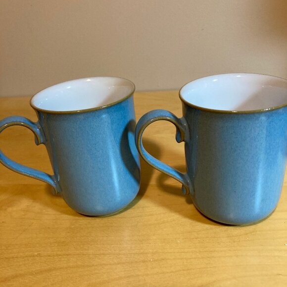 Denby Colonial Blue 2 Cups, Creamer, and Sugar Bowl - Picture 2 of 12